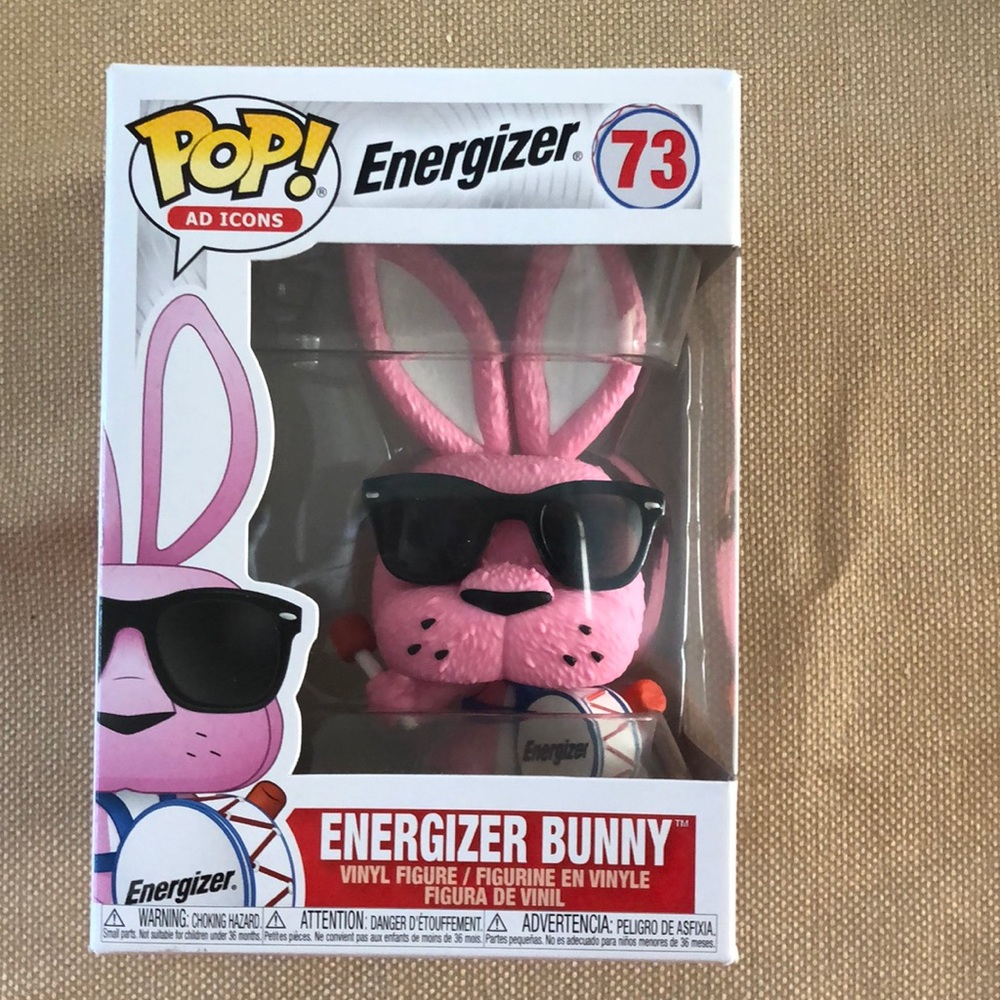 Rare htf funko pop energizer bunny 73 vinyl figurine new in box collectors item